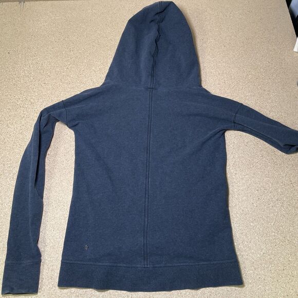 Lululemon Stress Less Hoodie Sweatshirt Grayish Blue Cotton Size 6 C2 - Picture 4 of 6
